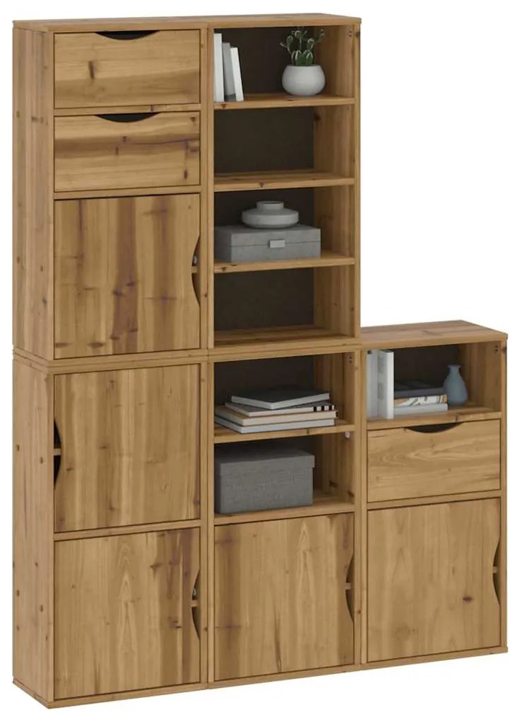 Móveis de apoio 5 pcs ODDA 40x24x79 cm pinho de madeira maciça