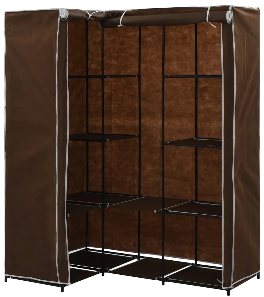 Roupeiro de canto 130x87x169 cm castanho