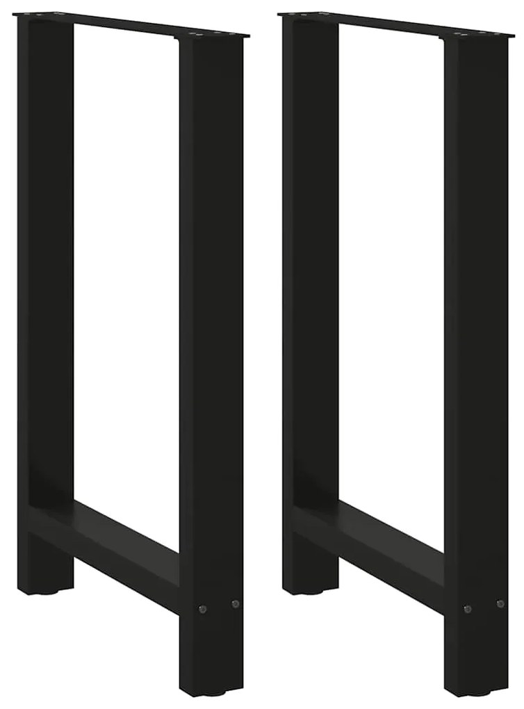 Pés para mesa de bar pretos 2 peças 60x(90-91) cm aço