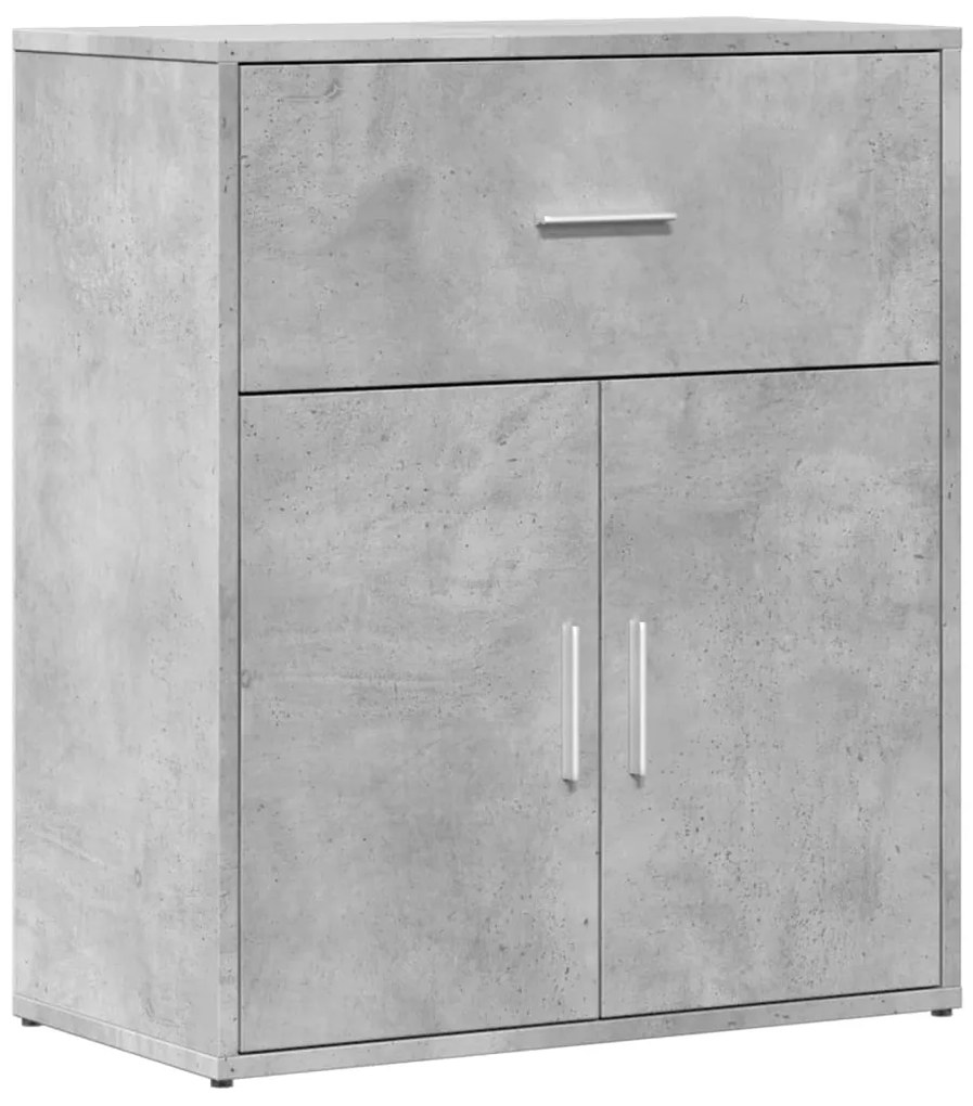Aparadores 2 pcs 60x31x70 cm derivados madeira cinzento cimento