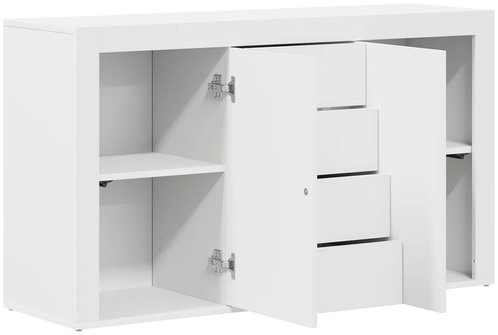 Aparador Branco Branco Madeira 120 x 36 x 69 cm Armazenamento