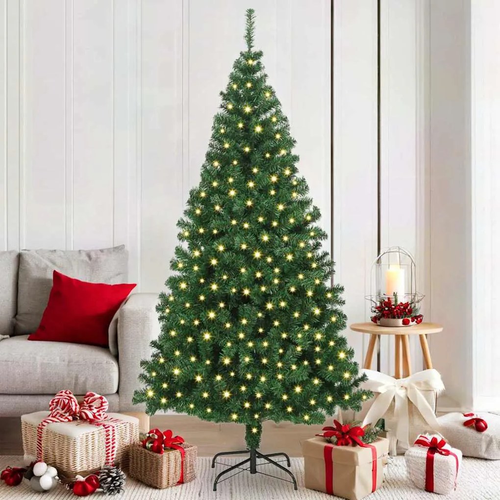 vidaXL Árvore de Natal Artificial Verde 180 cm PVC, Aço e Plástico