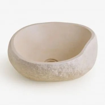 Lavabo Em Cimento Fedro Beige Creme - Sklum