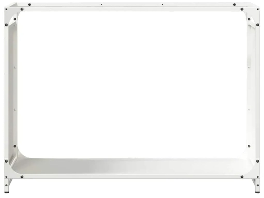 Suporte para lenha 90x28x65 cm aço laminado a frio branco