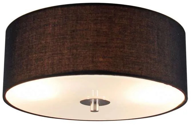 Candeeiro de tecto country preto 30 cm - Tambor Moderno,Country / Rústico