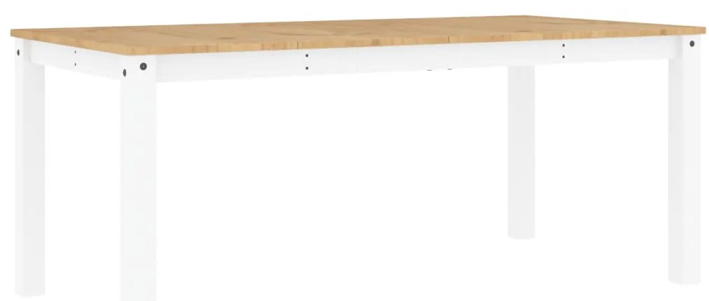 Mesa de jantar Panama 180x90x75 cm madeira pinho maciça branco
