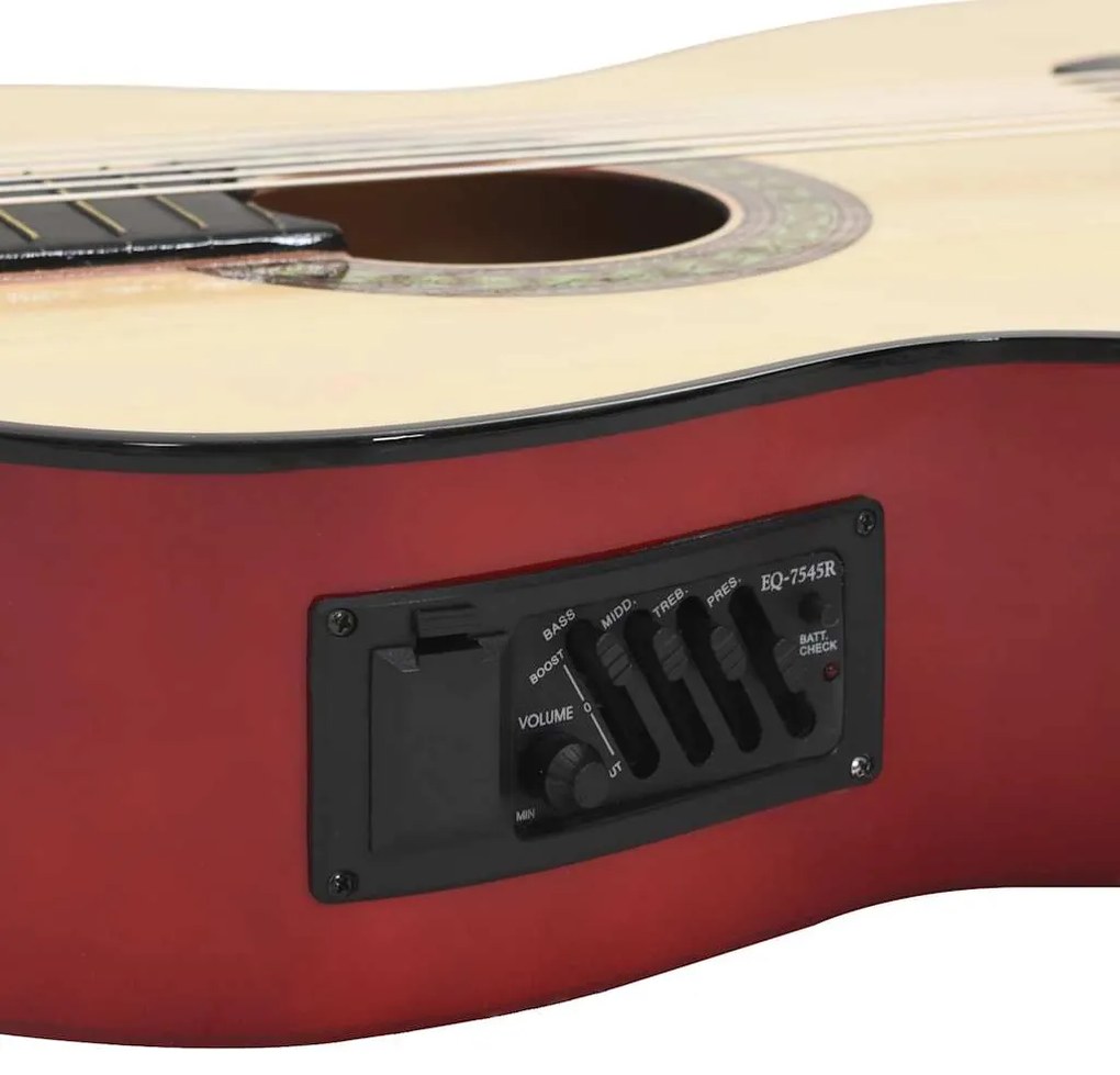 12 pcs conjunto de guitarra com equalizador e 6 cordas