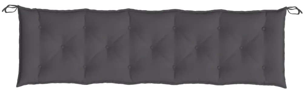 Almofadão p/ banco de jardim 180x50x7cm tecido oxford antracite