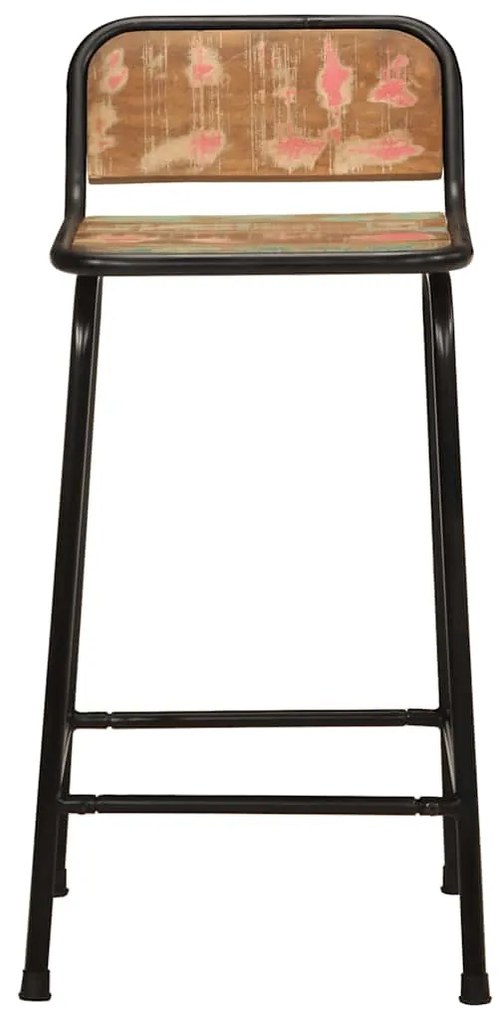 Bancos de bar 2 pcs 46x35,5x80 cm Madeira Maciça Recuperada