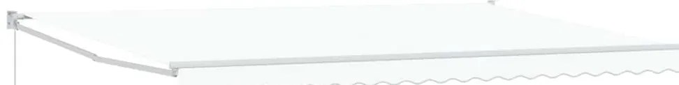 Toldo Retrátil Manual vidaXL Branco 500x300 cm