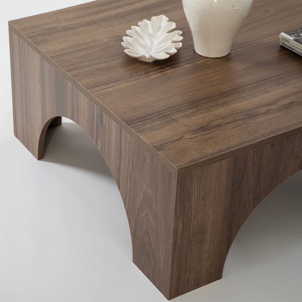 Mesa de Café Collesium - Nogueira - 80x37x80 cm