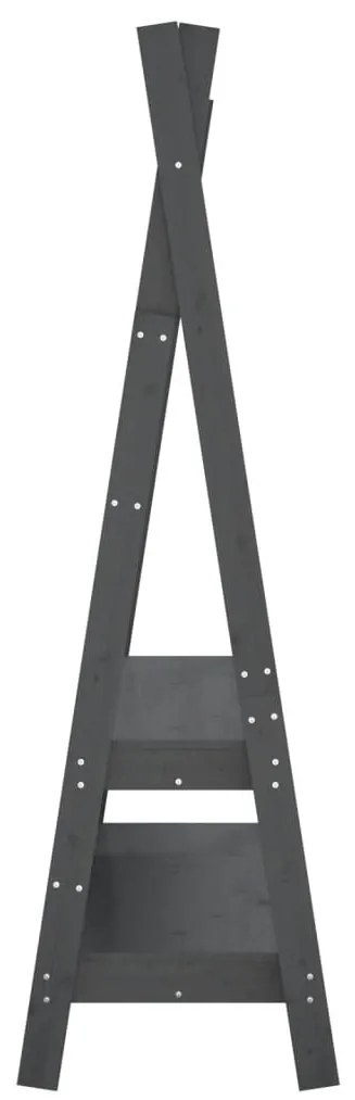 Suporte para roupas 100x45,5x150 cm madeira pinho maciça cinza
