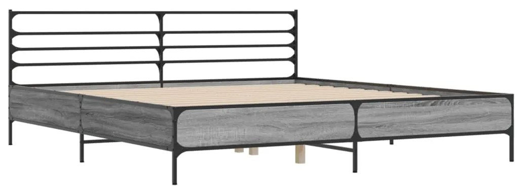 Estrutura de cama 180x200 cm derivados madeira/metal