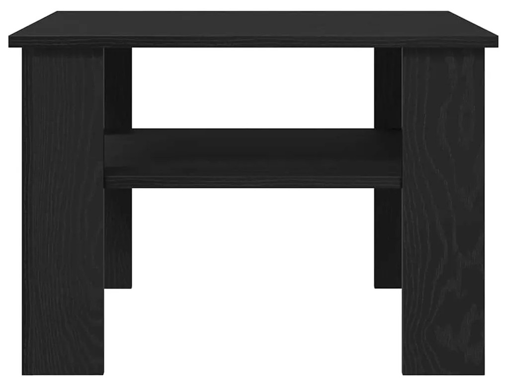 Mesa de Centro vidaXL Preta em Carvalho 60x60x42 cm em Madeira de Enge