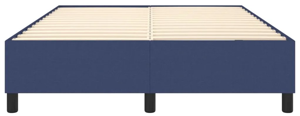 Estrutura de cama sem colchão 140x200 cm tecido azul