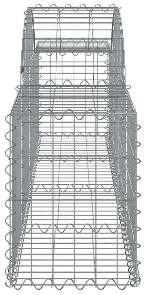 Cestos gabião arqueados 14pcs 200x30x40/60 cm ferro galvanizado