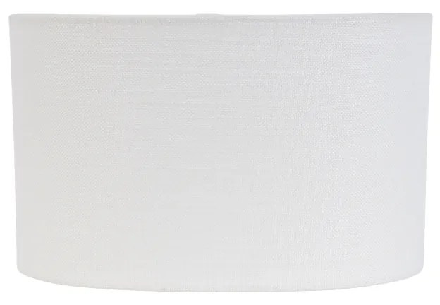 Abajur Oval em Linho Branco 25/16/15 Moderno