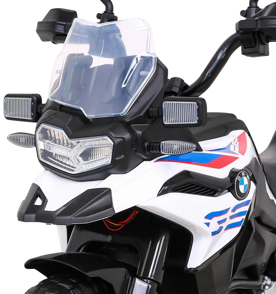 Mota elétrica para Crianças 12V BMW F850 GS Rodas Espuma EVA Branca