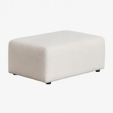 Puff 90x60 Cm Em Cordeiro Borjan Chenille Branco - Sklum