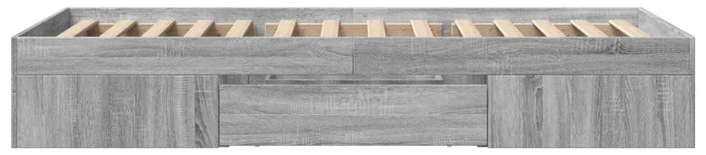 Estrutura cama 75x190 cm derivados de madeira cinzento sonoma