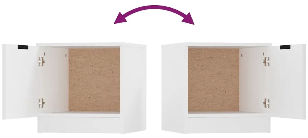 Mesas de cabeceira 2 pcs 40x39x40 cm branco