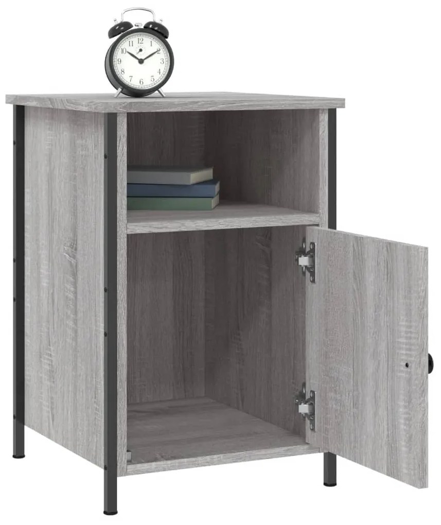 Mesas cabeceira 2 pcs 40x42x60cm deriv. madeira cinzento sonoma