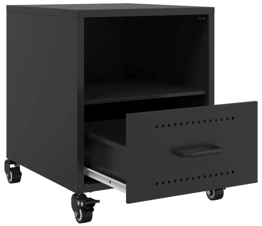 Mesa de cabeceira 36x39x43,5 cm aço preto