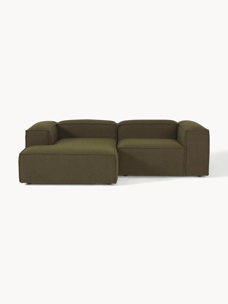 Sofá de canto modular em bouclé Lennon (2 lugares)