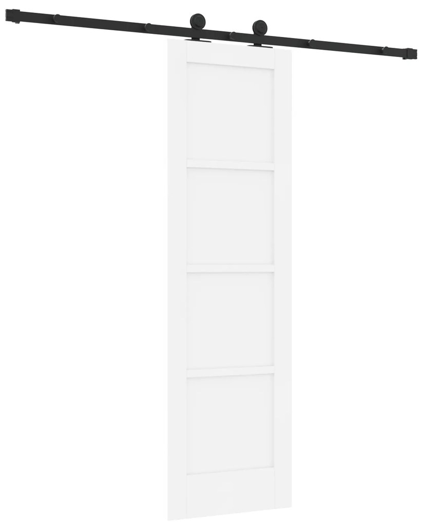 Porta Deslizante vidaXL com Conjunto de Hardware Branca 61x198,5 cm Ma