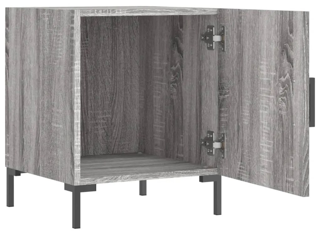 Mesa cabeceira 40x40x50 cm derivados de madeira cinzento sonoma