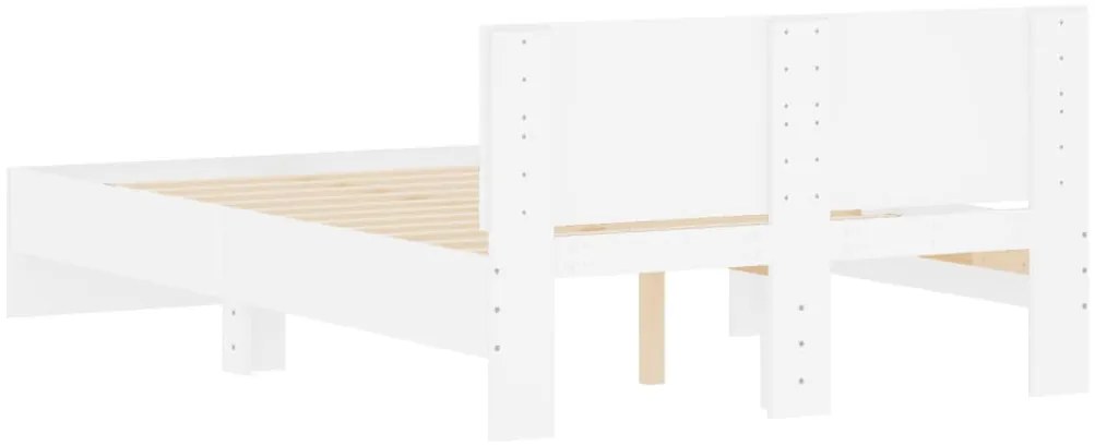 Estrutura de cama com cabeceira 120x200 cm branco
