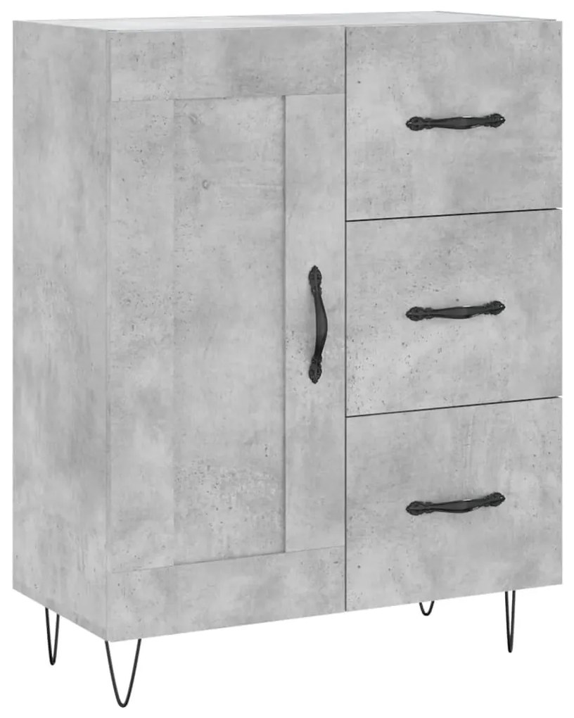 Armário alto 69,5x34x180 cm derivados de madeira cinza cimento