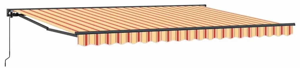 Toldo Retrátil Amarelo e Laranja 450x300 cm Tecido e Metal