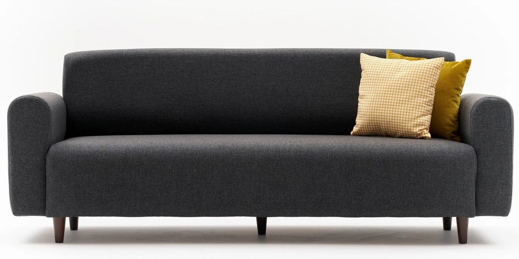 Sofá de 3 Lugares Noya – Antracite – 220x87x70 cm