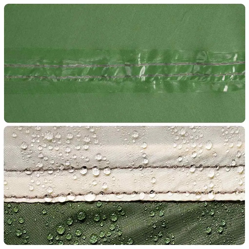 Lona de campismo 460x305x210 cm impermeável verde