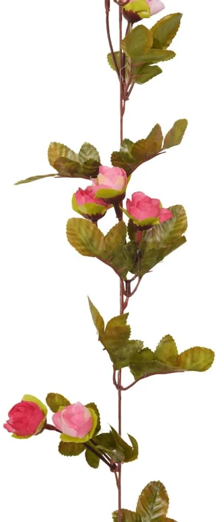 Grinaldas de flores de Natal 6 pcs 215 cm rosa