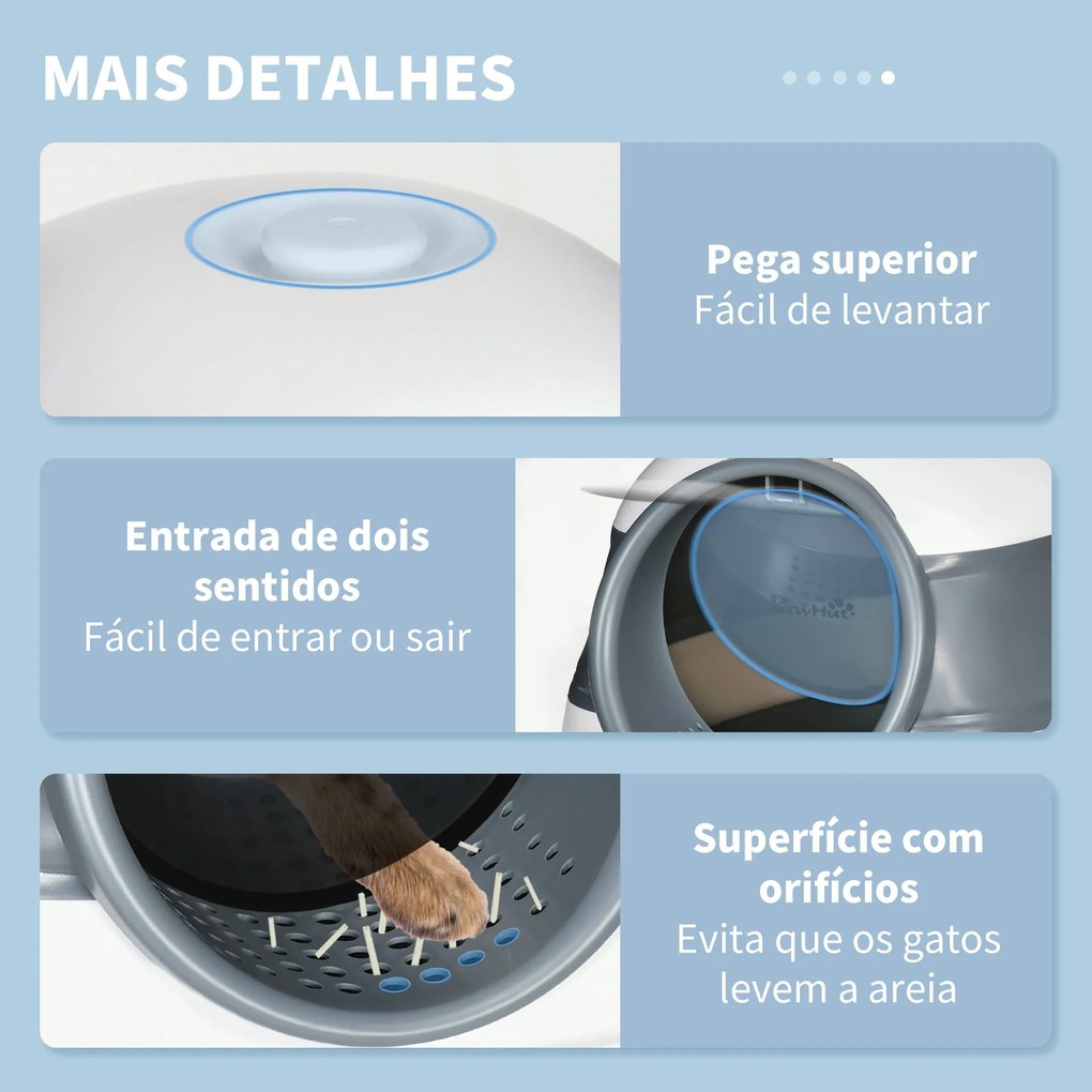 PawHut Caixa de Areia para Gatos Dobrável Caixa de Areia para Gatos Fe