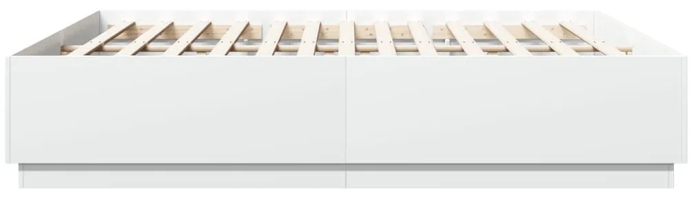 Estrutura de cama 200x200 cm derivados de madeira branco