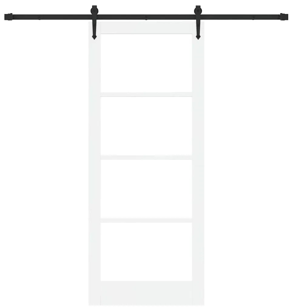 Porta Deslizante vidaXL com Ferragens 'ORKDAL'Branca 86x211 cm