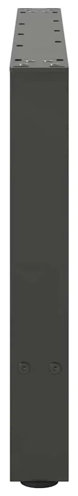 Pés para mesa de centro antracite 2 peças 70x(42-43) cm aço