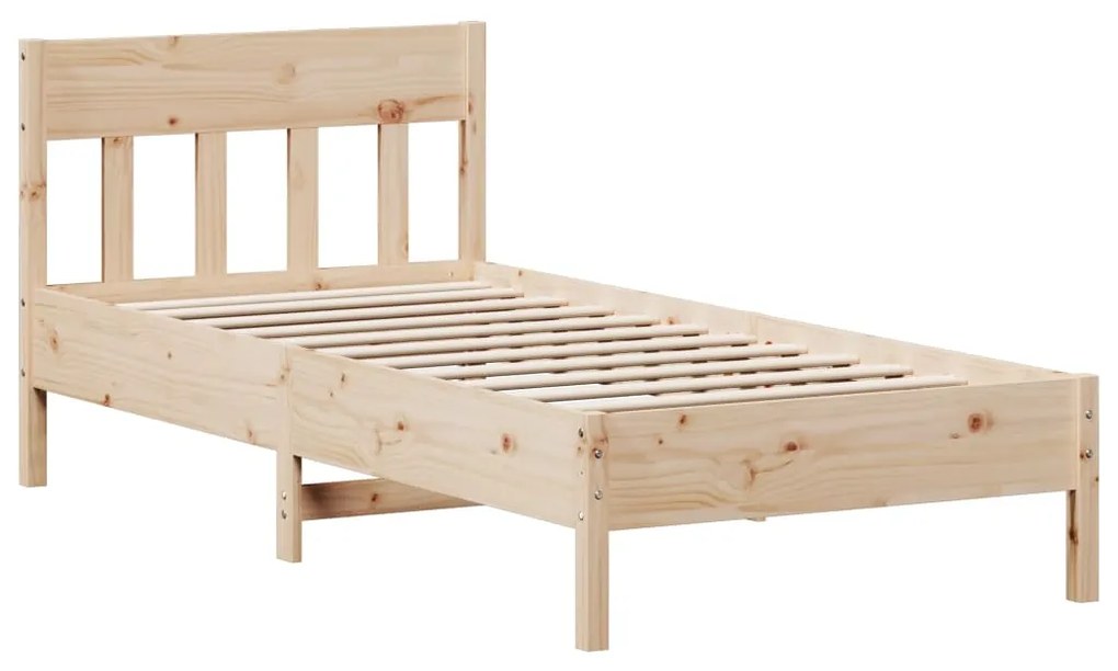 Cama sem colchão 90x200 cm madeira de pinho maciça