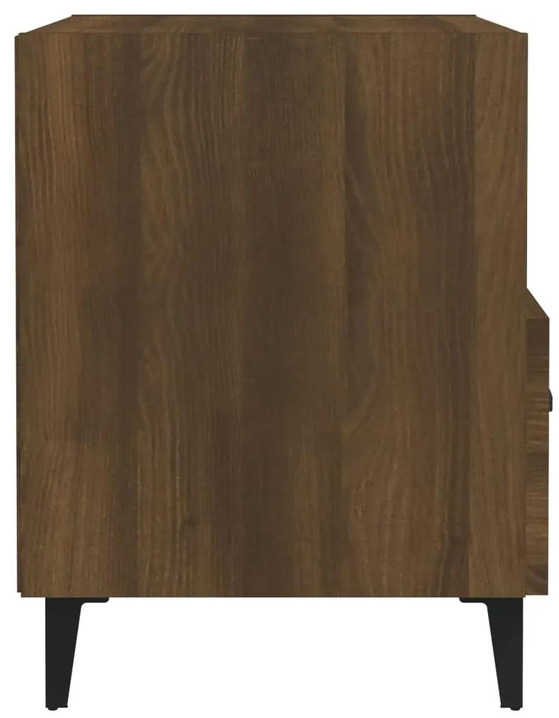 Mesa de cabeceira derivados de madeira carvalho castanho
