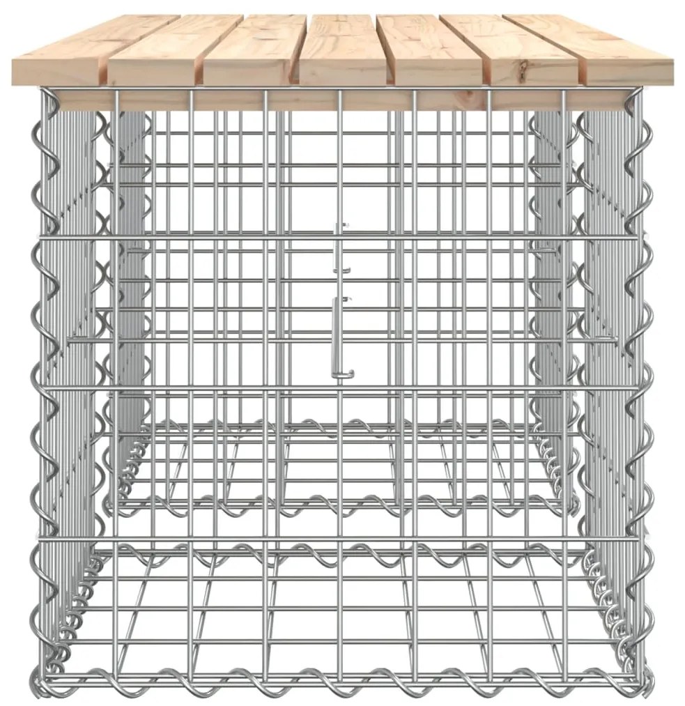 Banco de jardim c/ design gabião 103x44x42 cm pinho maciço