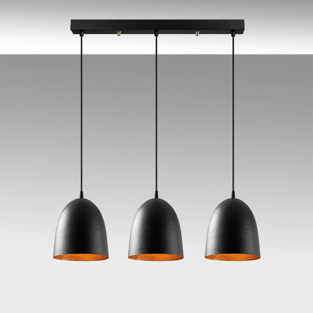 Candeeiro Suspenso Tattoo – Preto – 70 x 20 cm