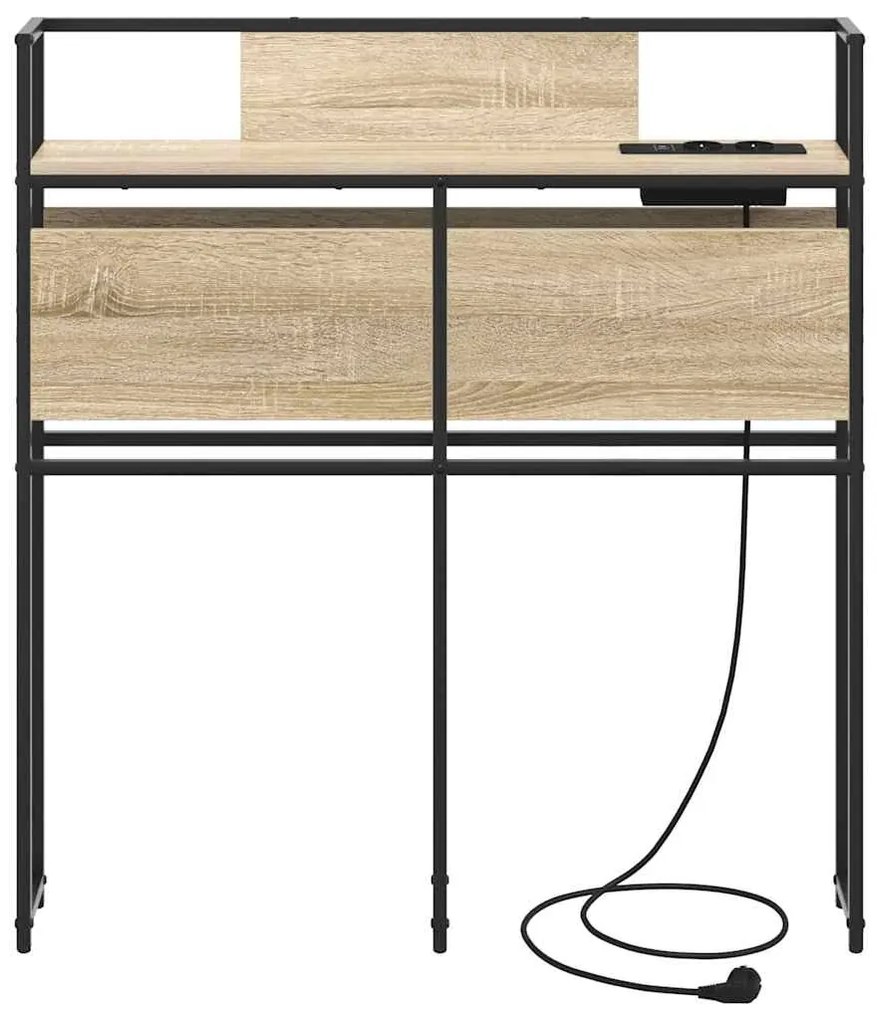 Cabeceira de armazenamento com cabeceira Carvalho sonoma 80 cm