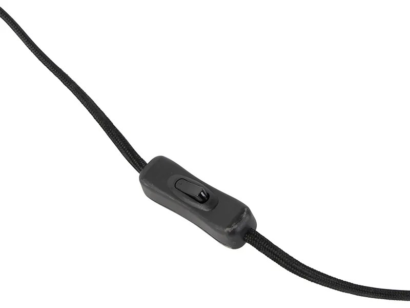 Candeeiro de braçadeira moderno preto com braço flexível - Cavalux