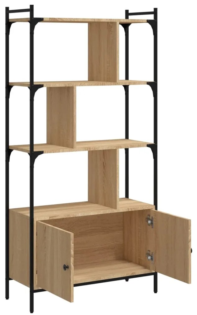 Estante c/ portas 76,5x30x154,5cm deriv.madeira carvalho sonoma