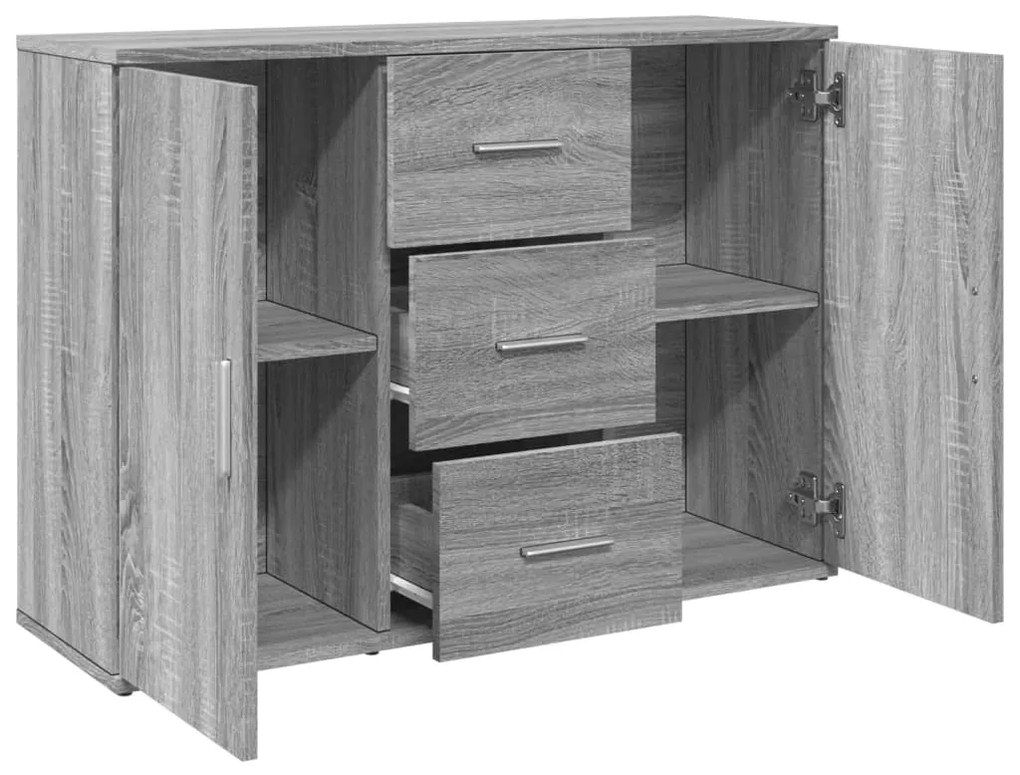 Aparador 90,5x29,5x65 cm derivados de madeira cinzento sonoma
