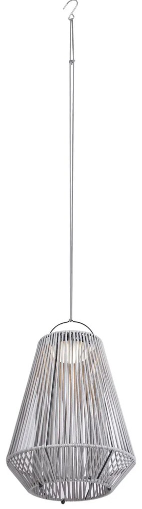 Candeeiro de mesa boémio cinzento Incl. LED Regulável em 3 níveis IP54 Recarregável a energia solar - Duca Boêmio