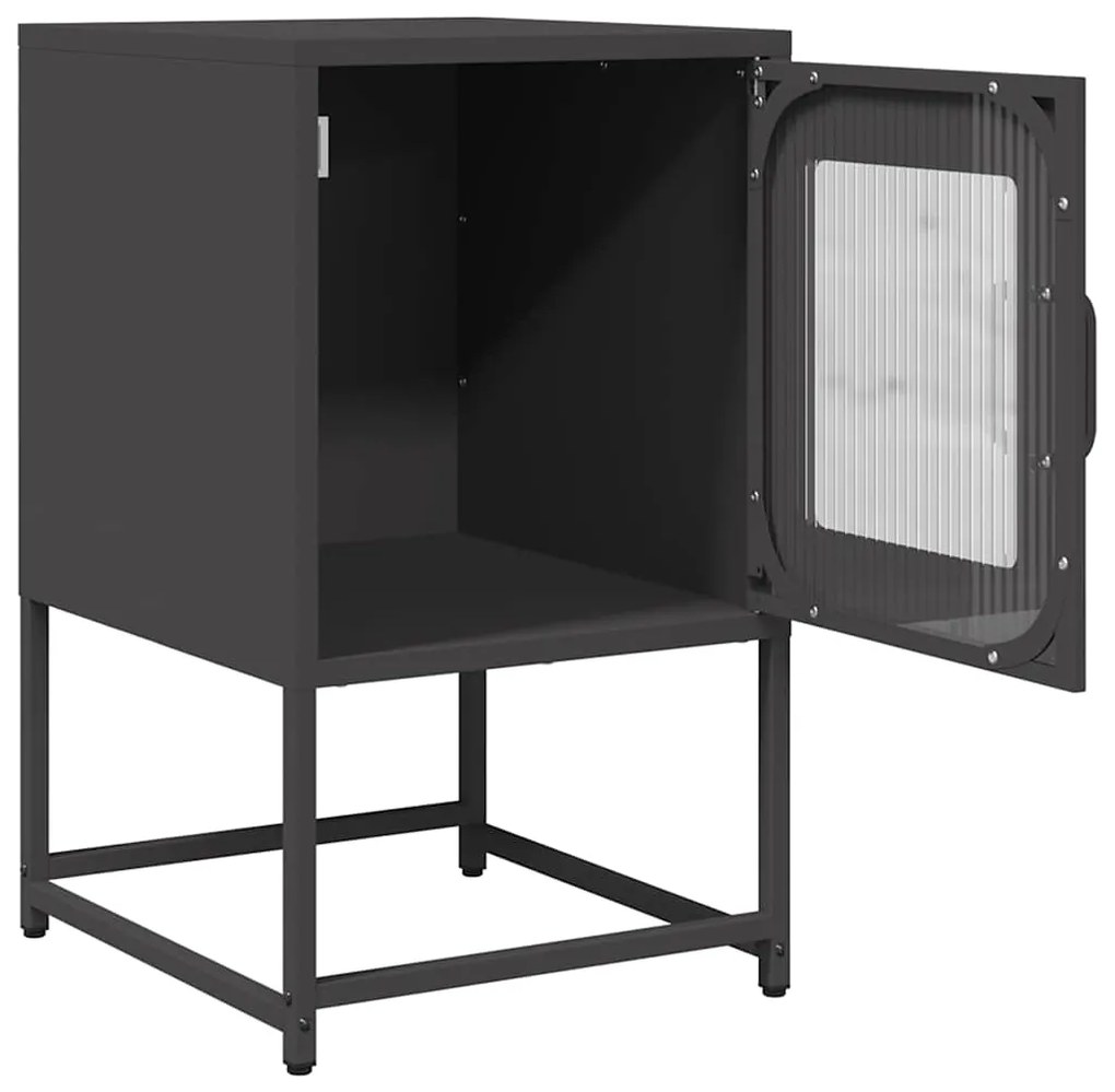 Mesa de cabeceira 36x39x60,5 cm aço laminado a frio preto